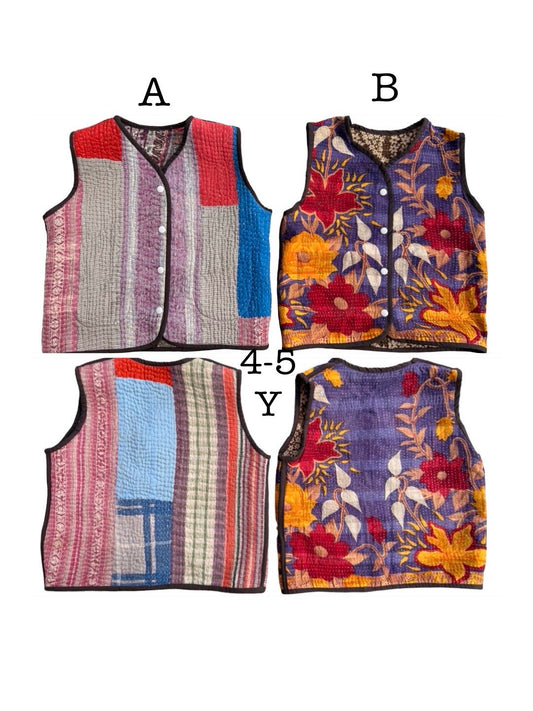 4-5 years Vintage Kantha Sashiko Vest