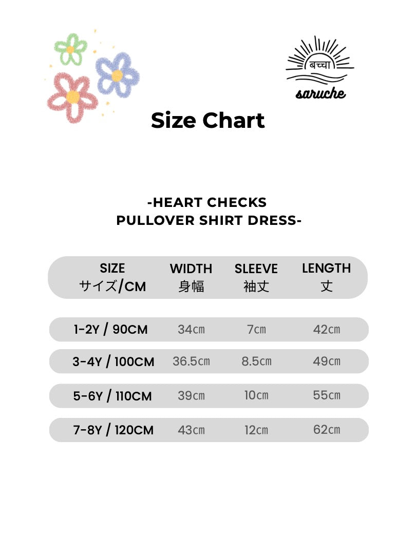 Heart Checks Pullover Shirt Dress