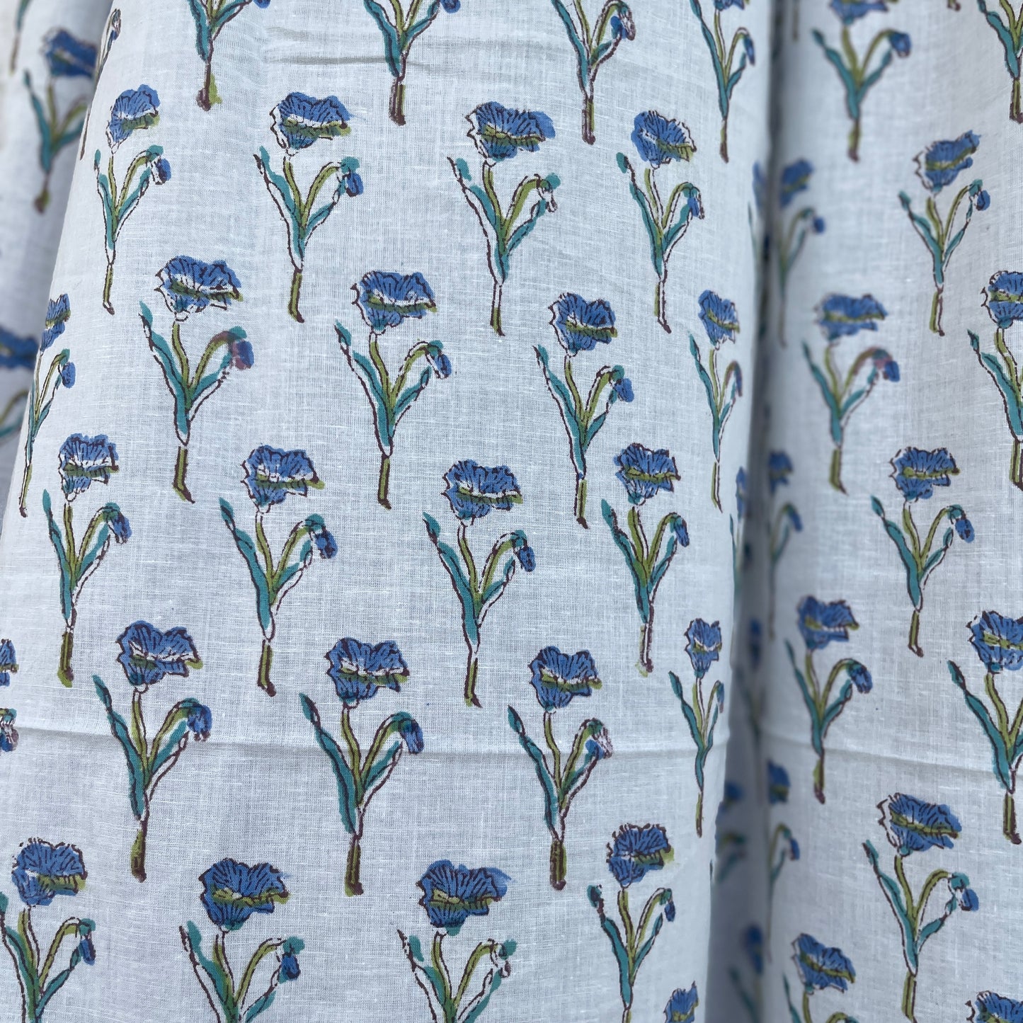 Japanese style Goodwill short - NOREN- Pair of Cotton Curtain Hand block print