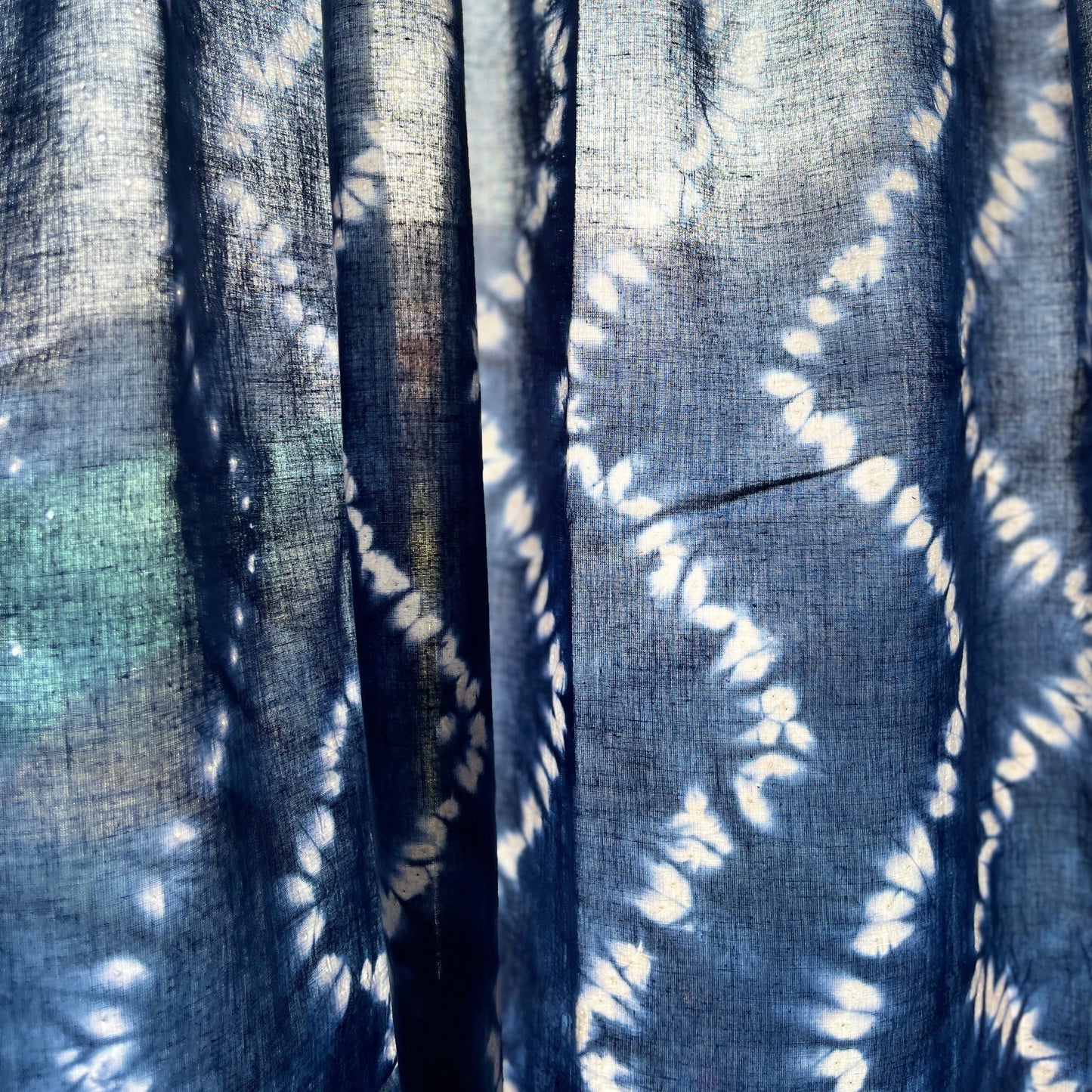 Japanese style Goodwill short - NOREN- Pair of Cotton Curtain SHIBORI