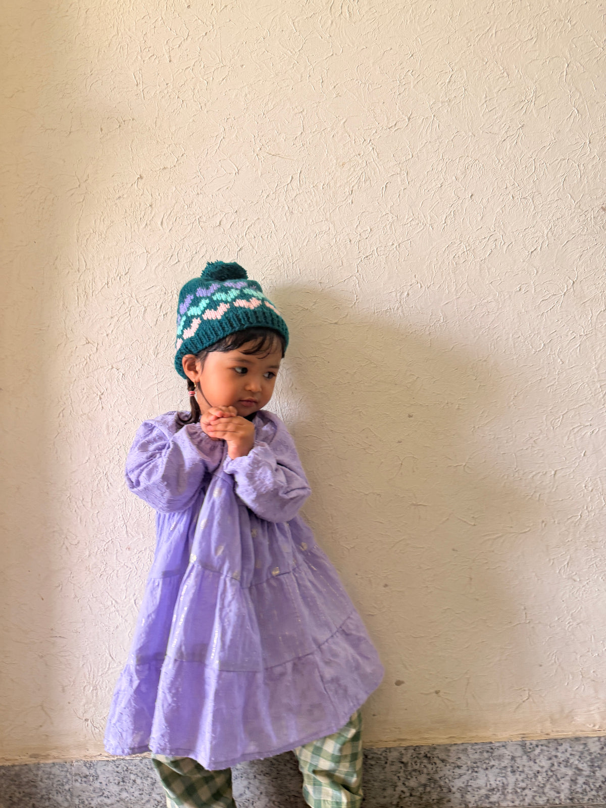 Dobby Cotton Tiered Dress