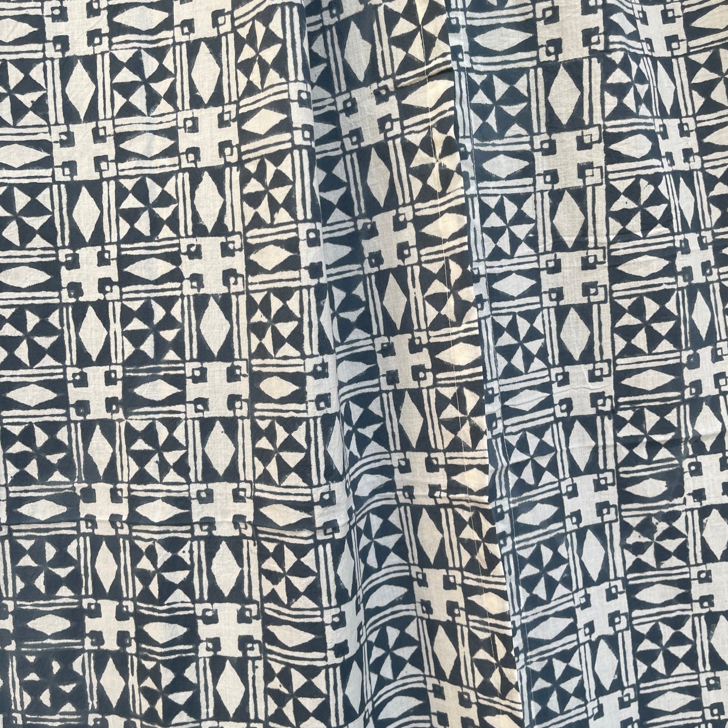 Japanese style Goodwill short - NOREN- Pair of Cotton Curtain Hand block print