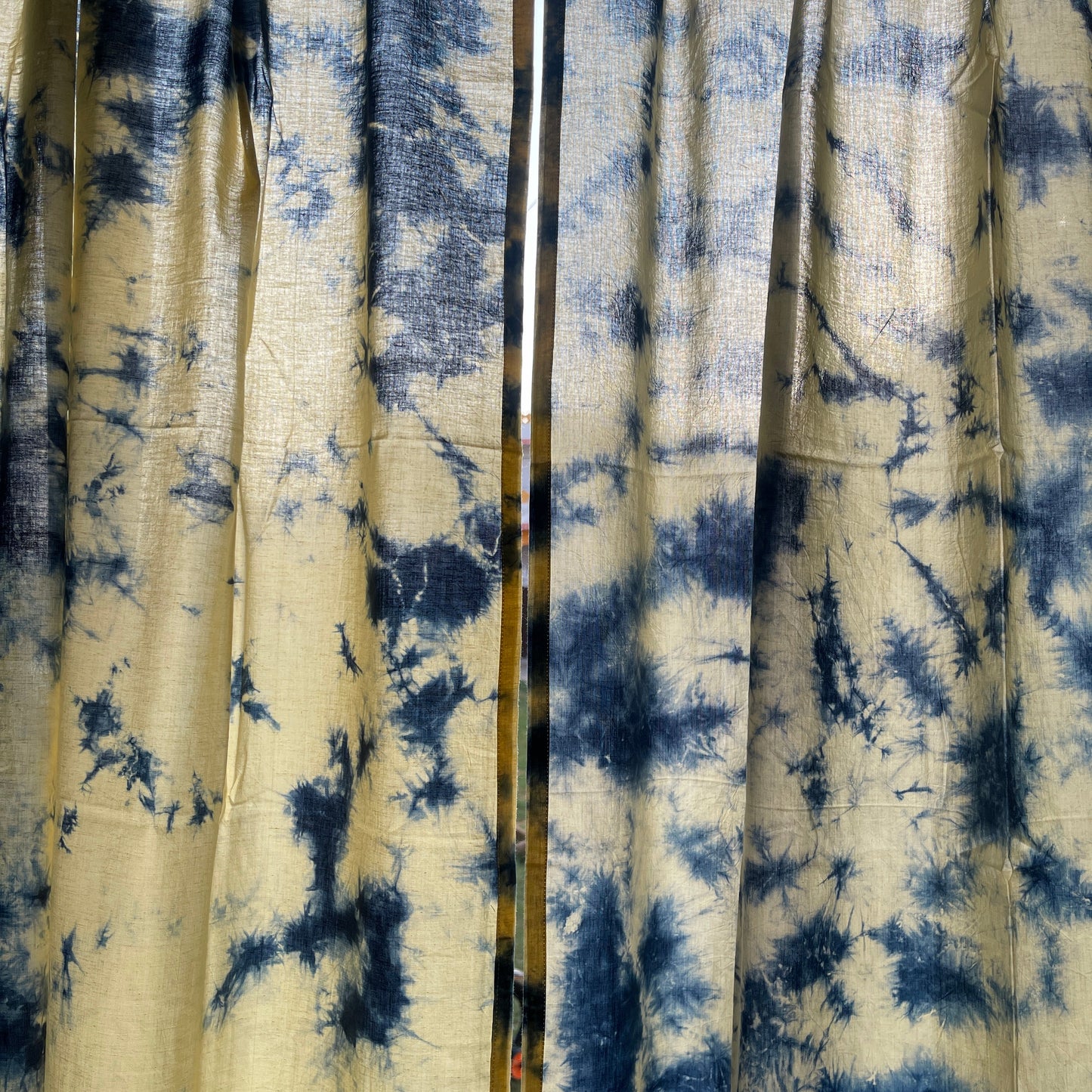 Japanese style Goodwill long - NOREN- Pair of Cotton Curtain Tie-Dye