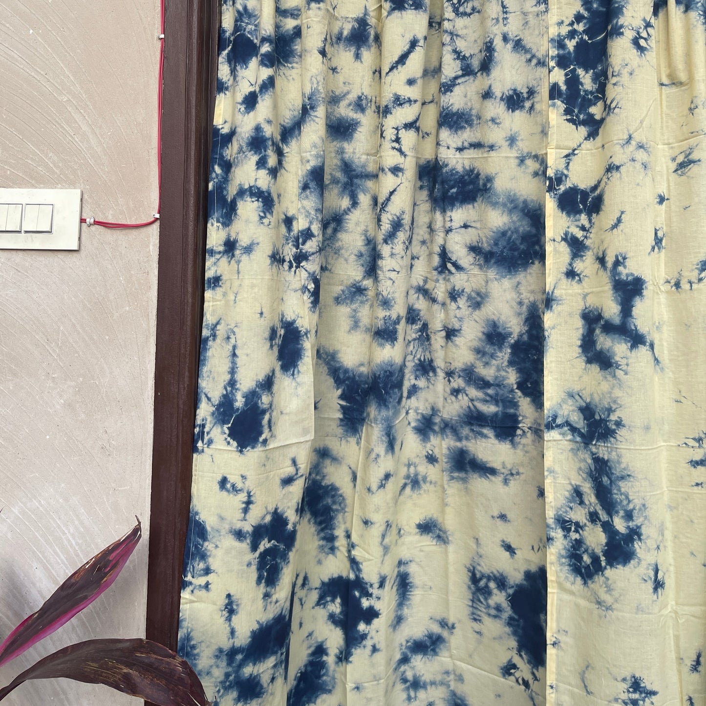 Japanese style Goodwill long - NOREN- Pair of Cotton Curtain Tie-Dye