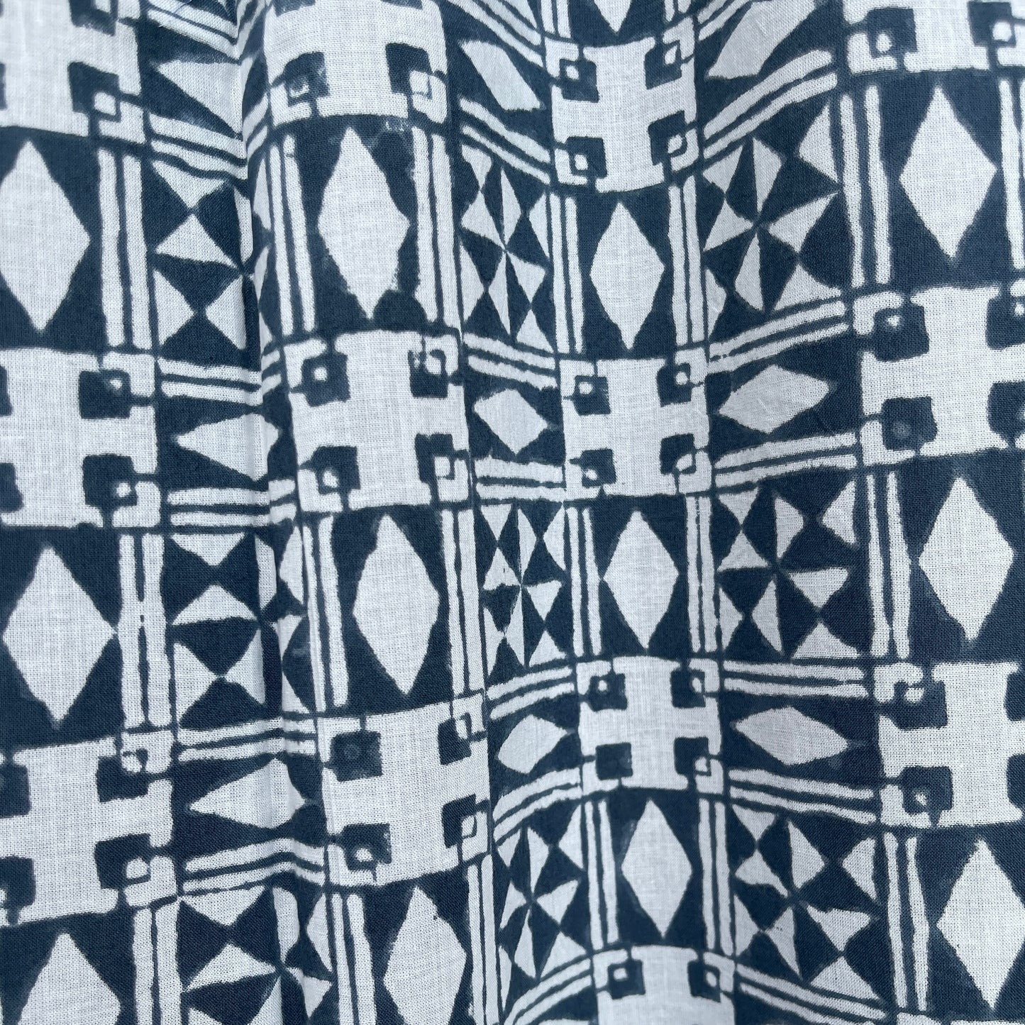 Japanese style Goodwill long - NOREN- Pair of Cotton Curtain Hand block print
