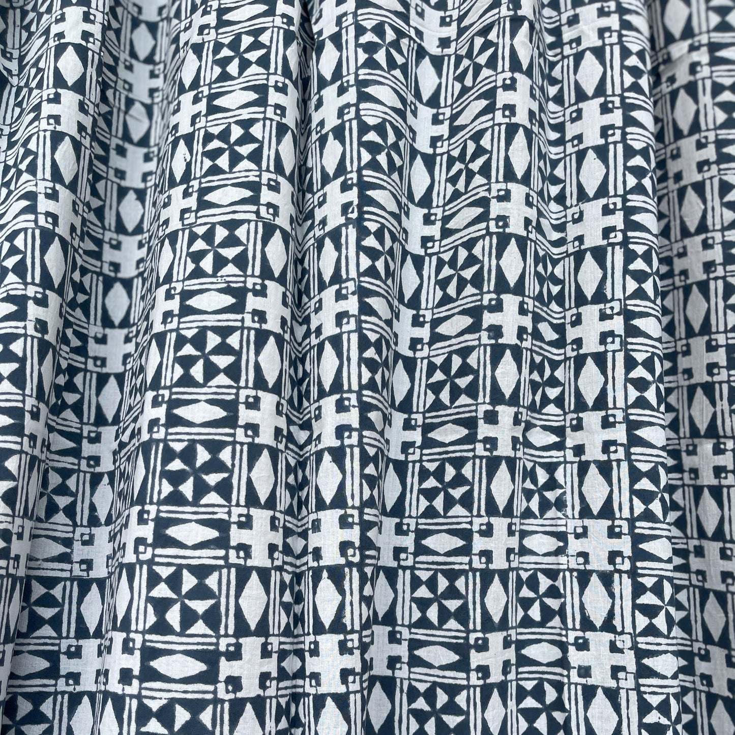 Japanese style Goodwill long - NOREN- Pair of Cotton Curtain Hand block print