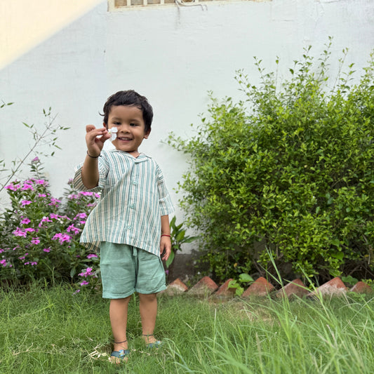 Open Collar Shirts -Khadi Cotton-