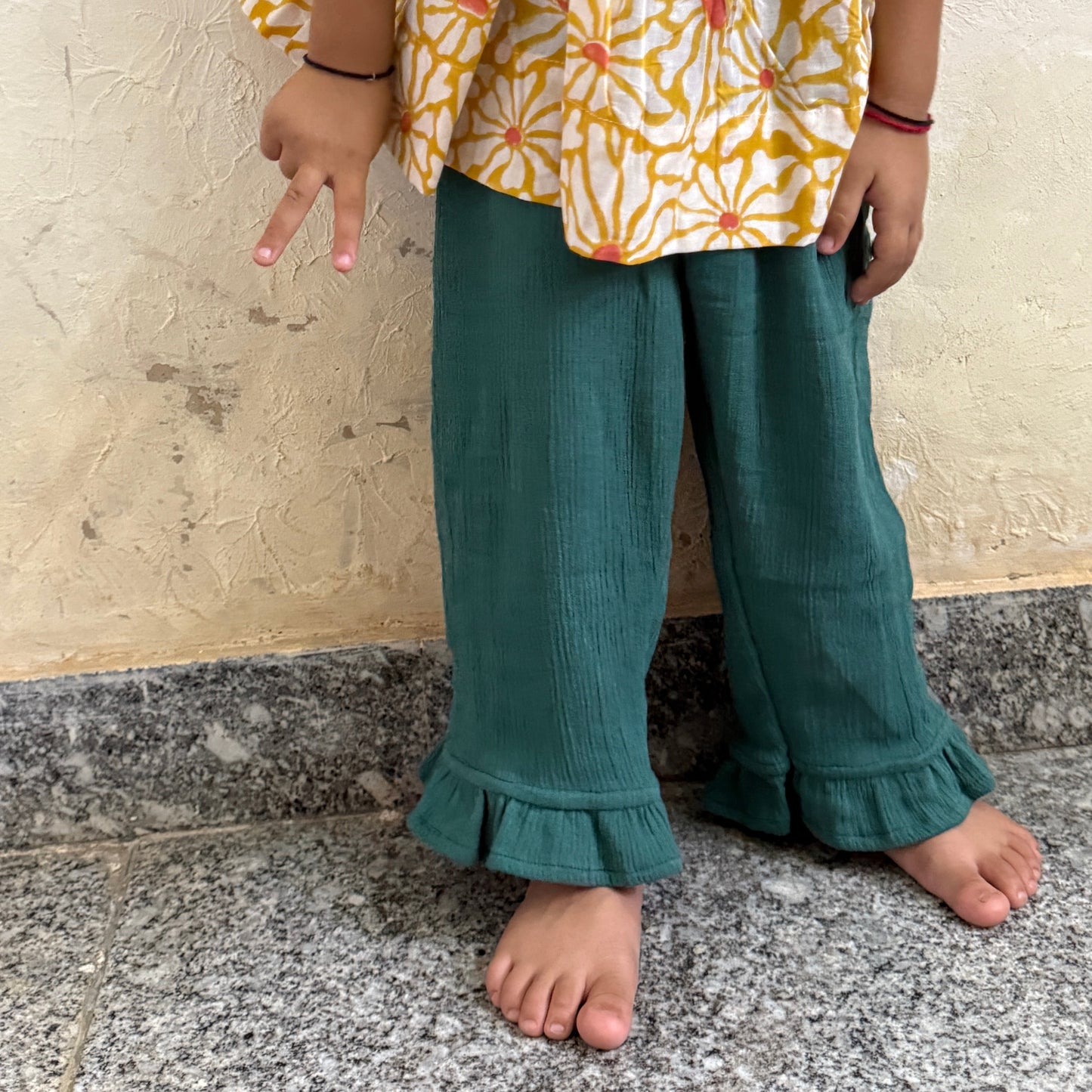 ⭐︎1-10years⭐︎ Organic Crinkle Cotton Frill Pants