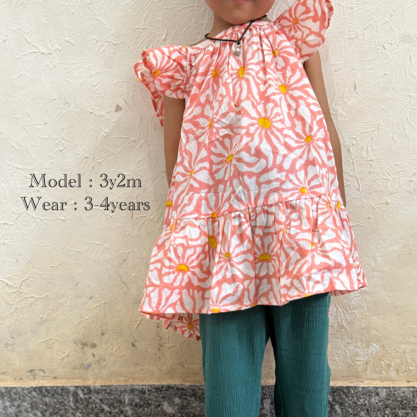 Daisy Flower Print Frill Summer Dress