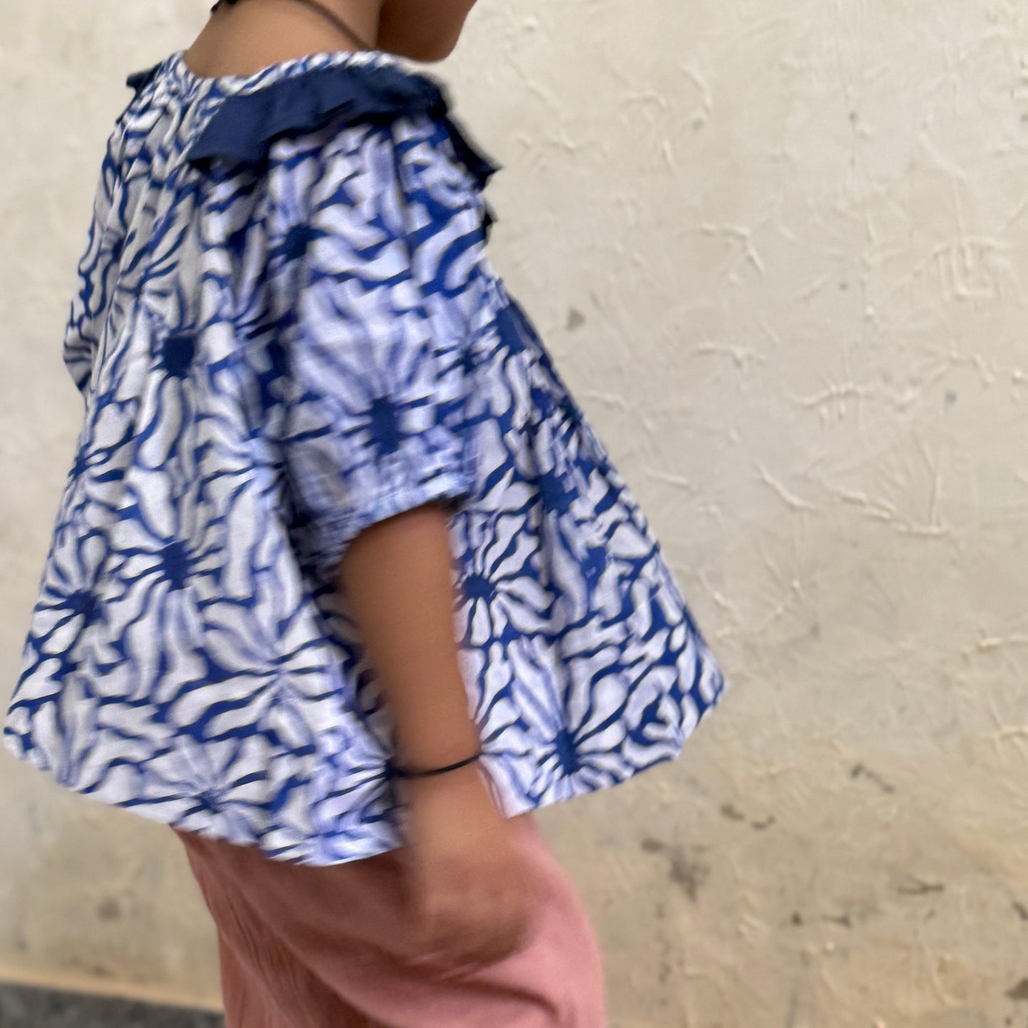 Daisy Flower Print Frill blouse