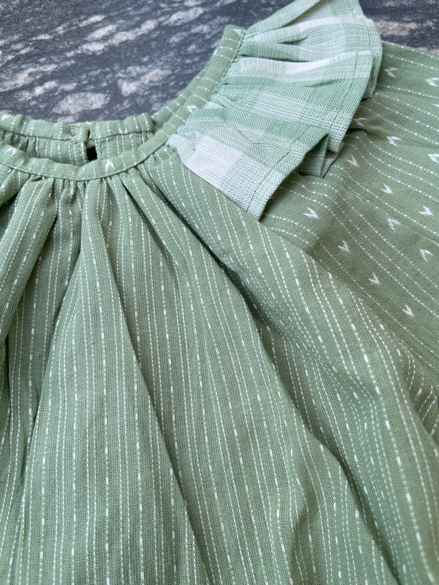 South Cotton Side Neck Frill Dress