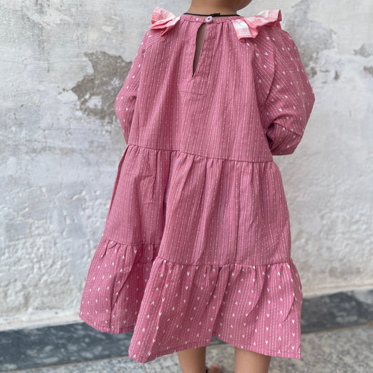 South Cotton Side Neck Frill Dress
