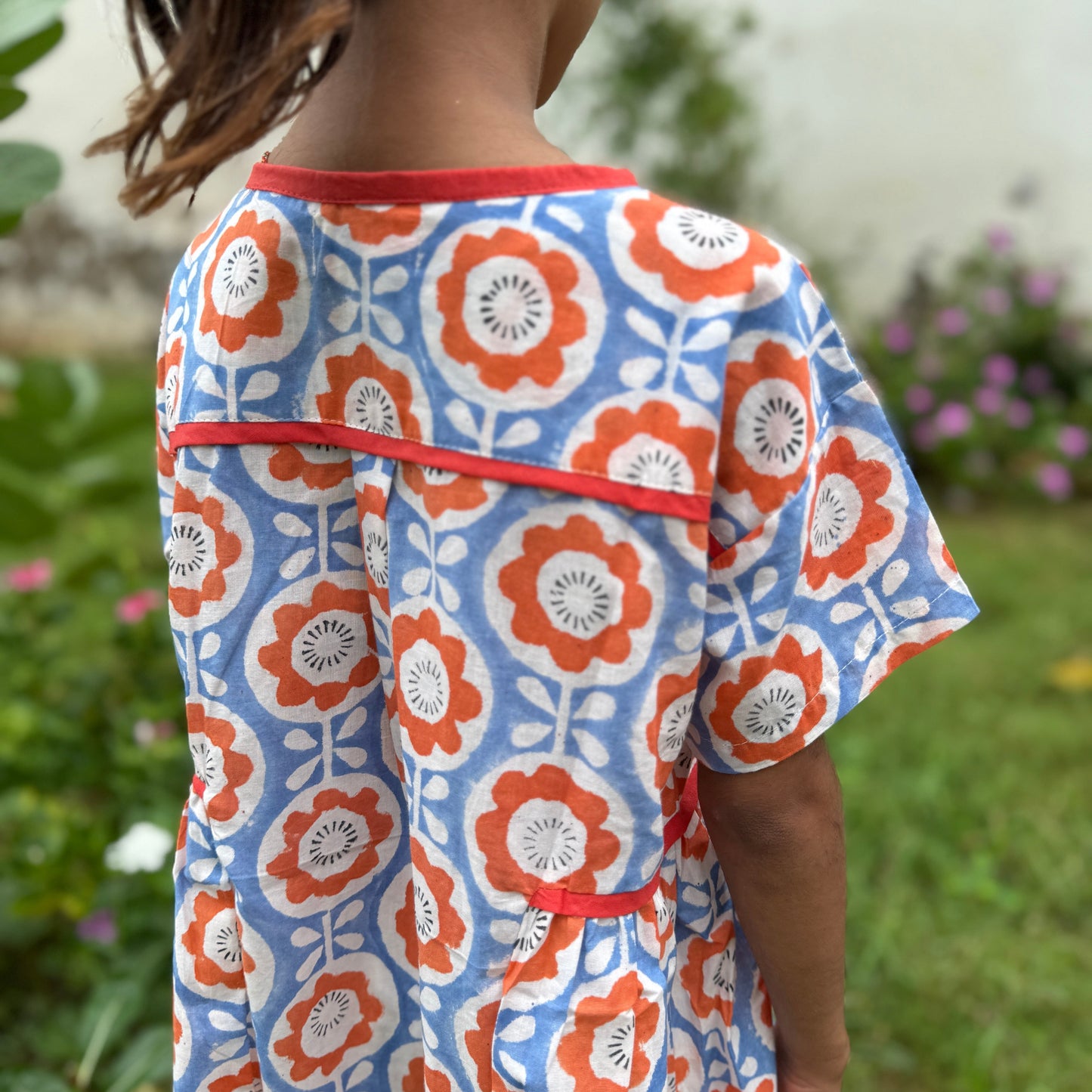 Loose Fit Piping Shirts Tunic