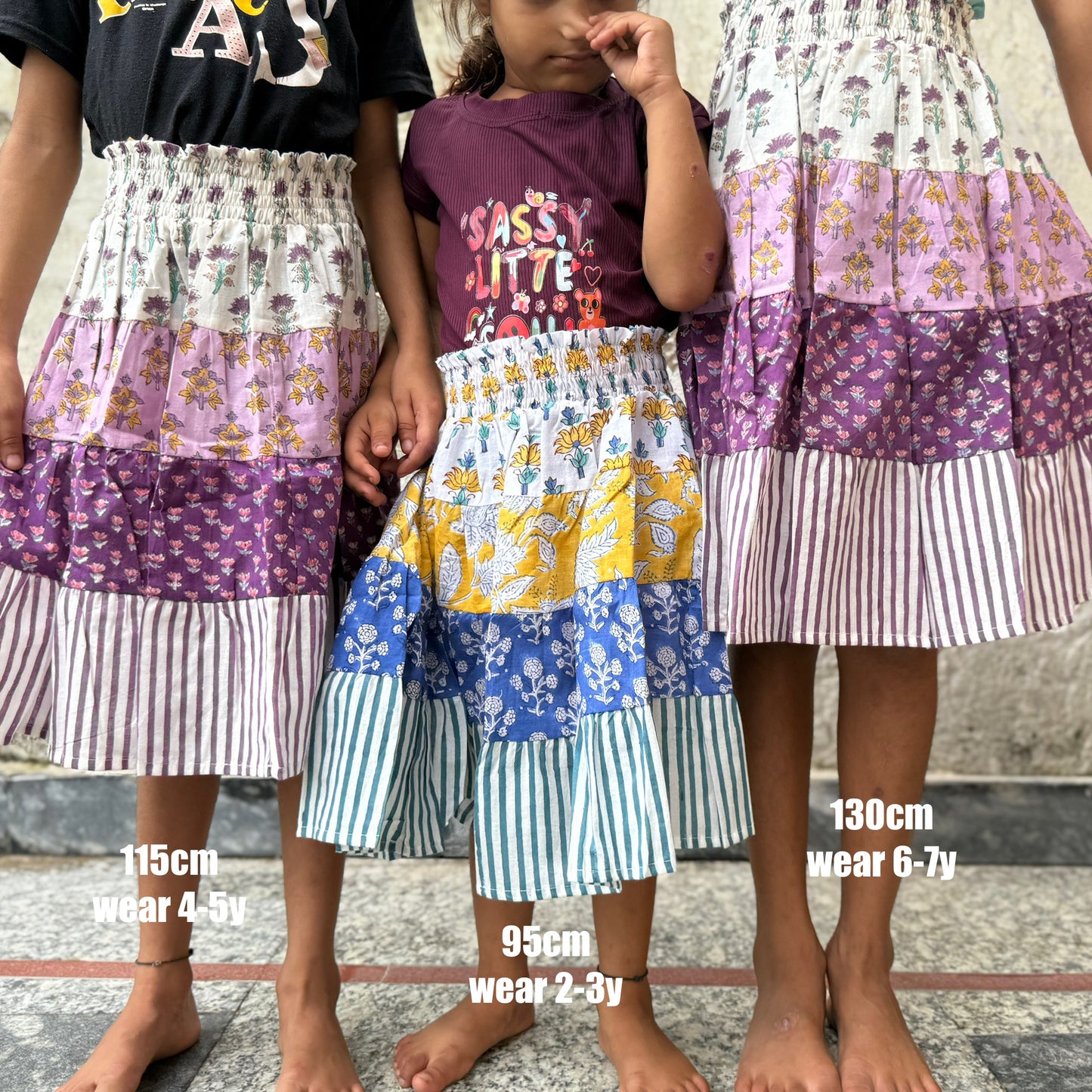 Four Panel Tiered Skirt