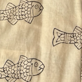 Open Collar Shirts -Block Print Cotton-
