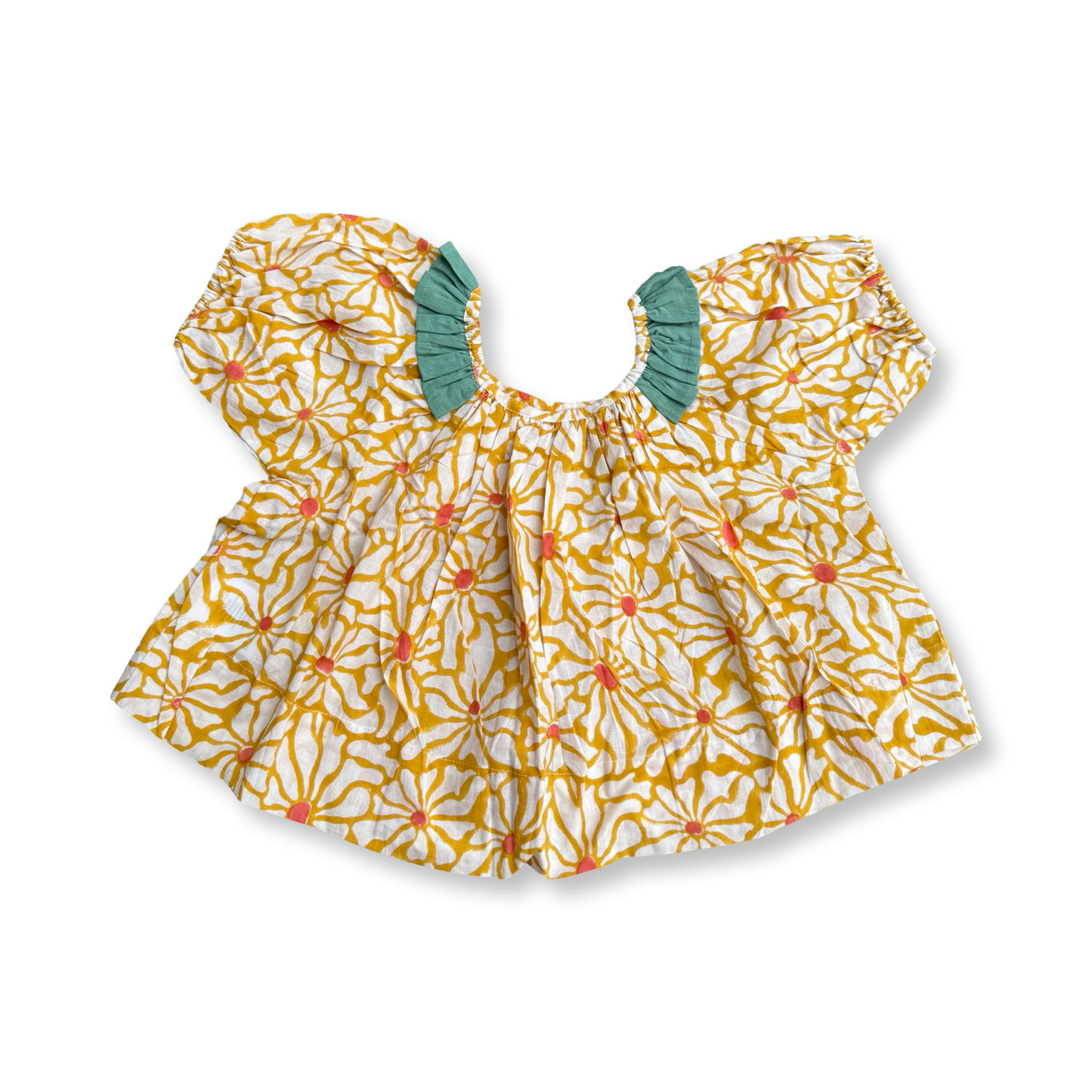 Daisy Flower Print Frill blouse