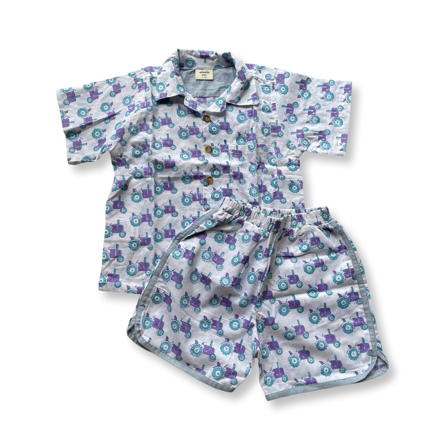 Block Print Kids Shirt and Short Set