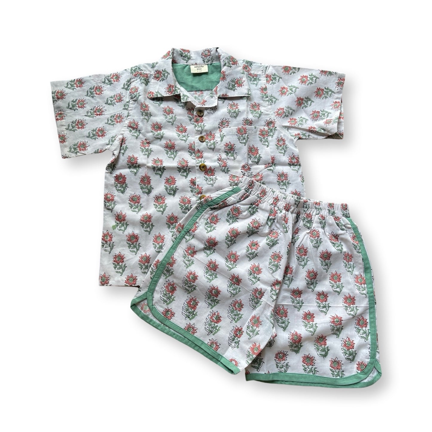 Block Print Kids Shirt and Short Set