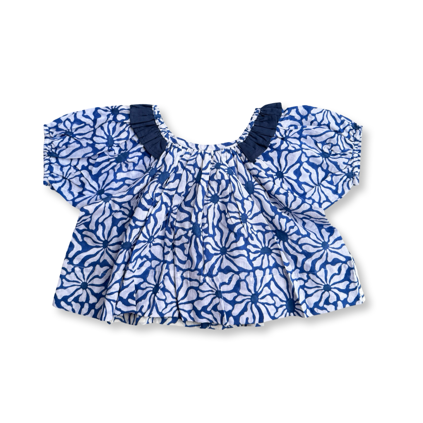 Daisy Flower Print Frill blouse