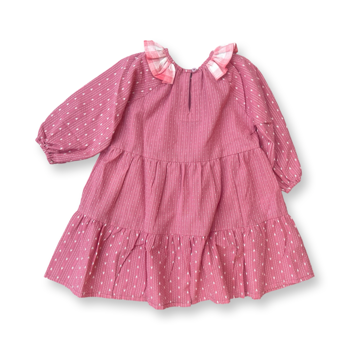 South Cotton Side Neck Frill Dress