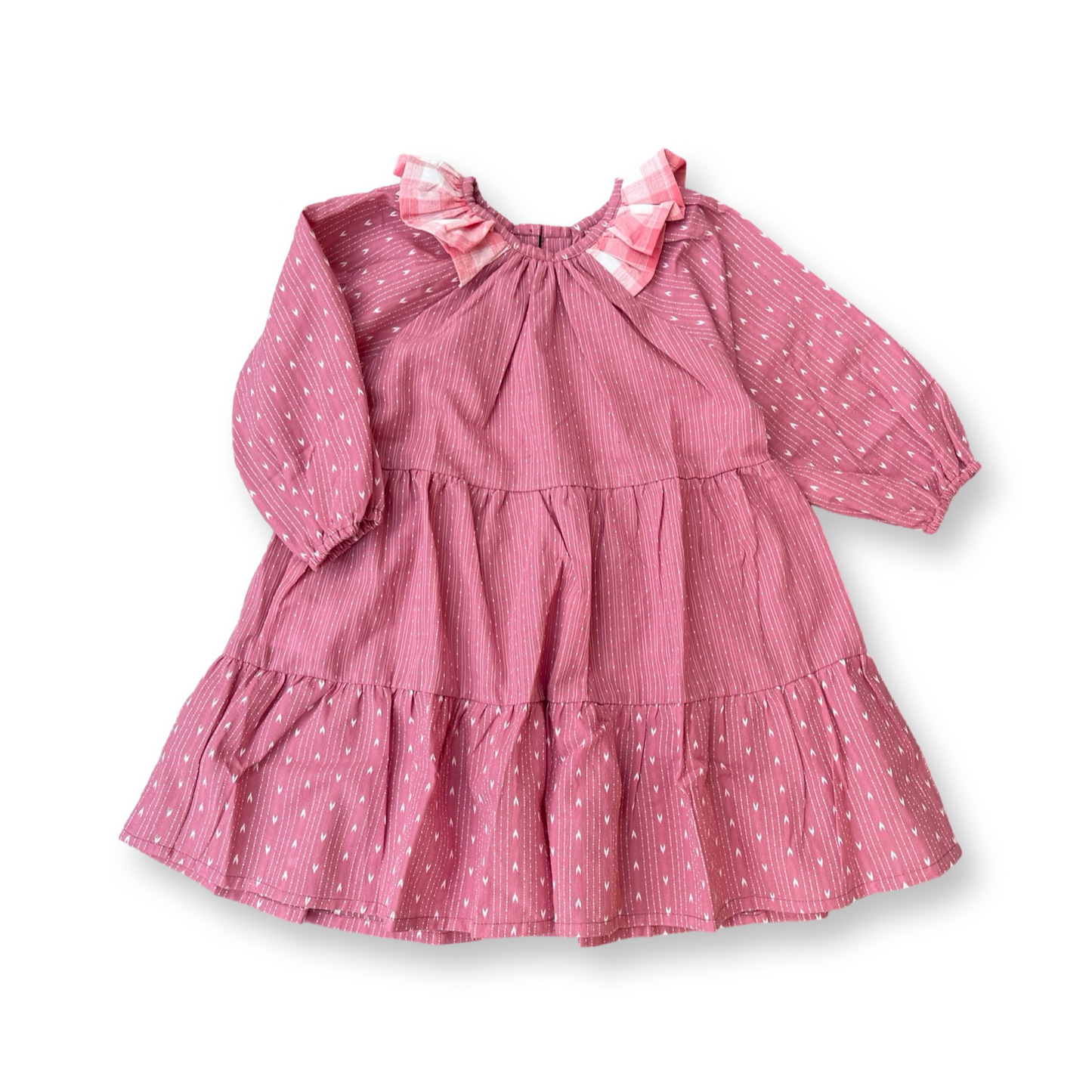 South Cotton Side Neck Frill Dress