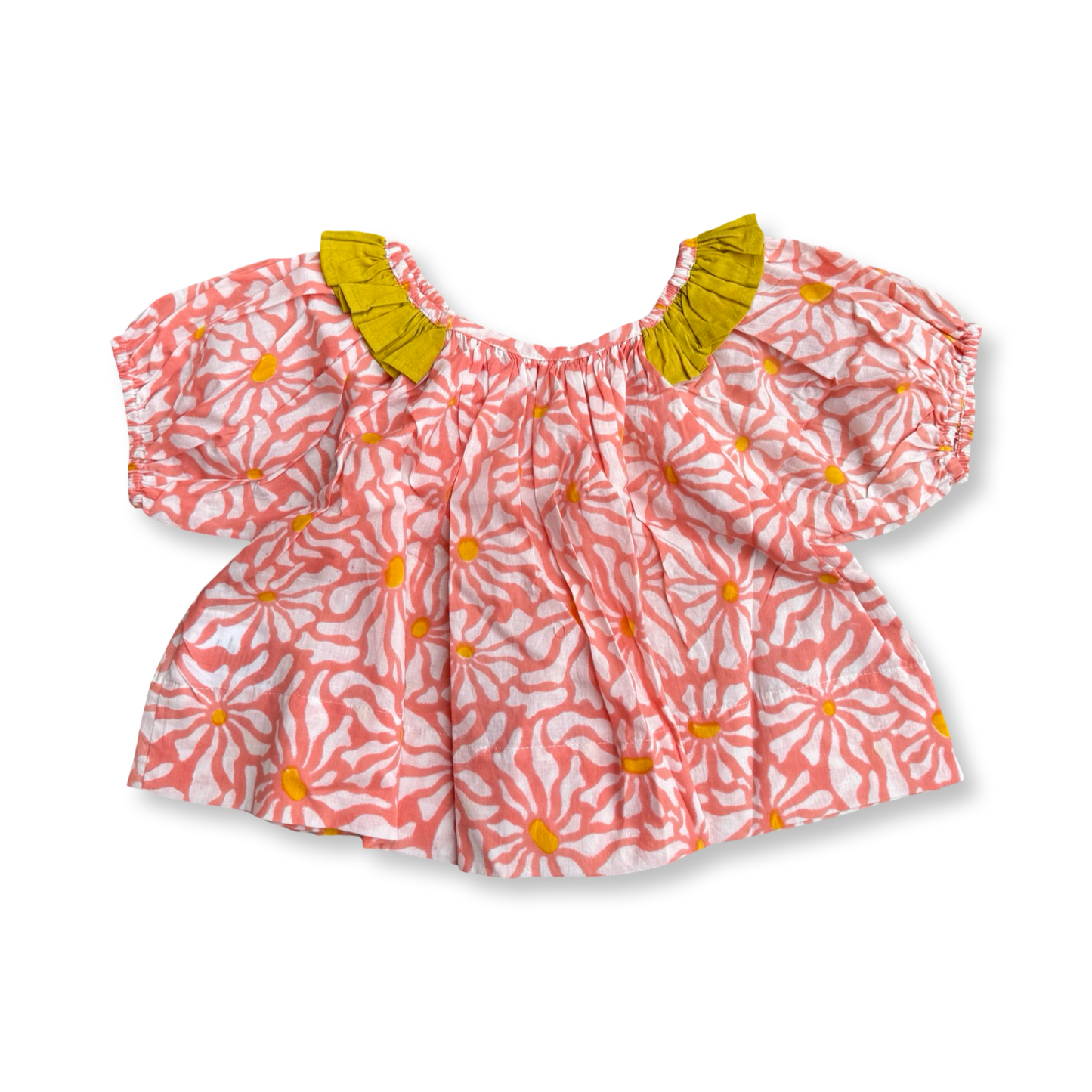 Daisy Flower Print Frill blouse