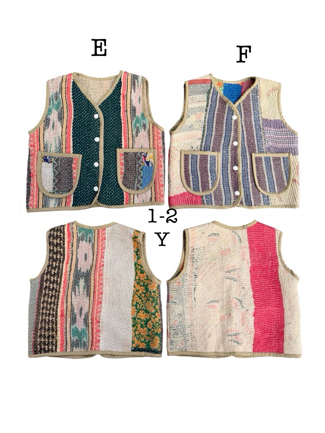 2-3 years Vintage Kantha Sashiko Vest – saruche