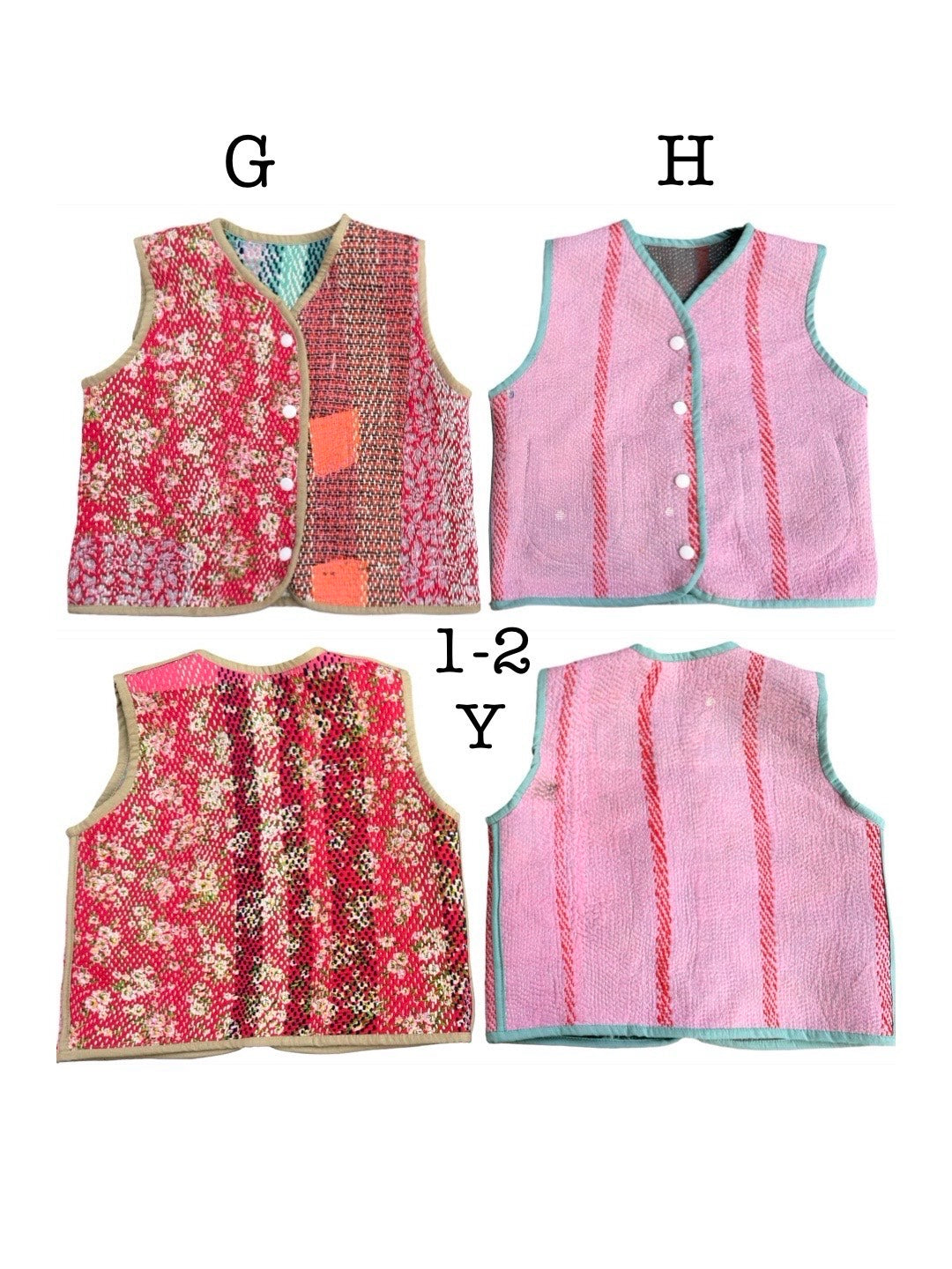 1-2 years Vintage Kantha Sashiko Vest – saruche 1-2 years Vintage Kantha Sashiko Vest – saruche