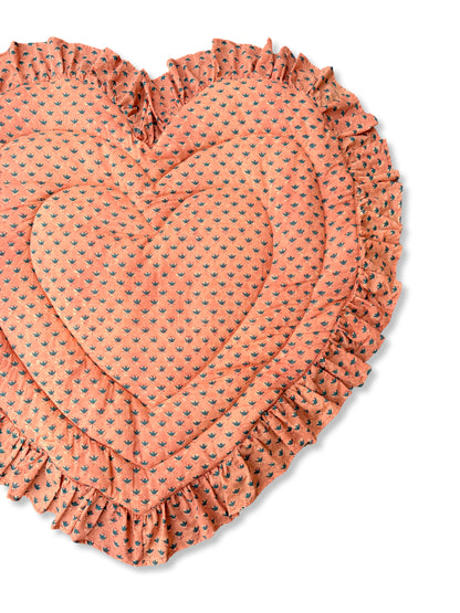 Baby Quilt Play Mat Heart Frill -Monsoon Colors-
