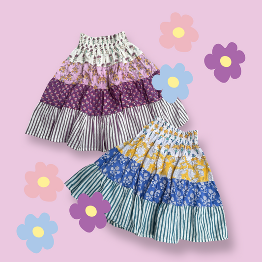 Four Panel Tiered Skirt