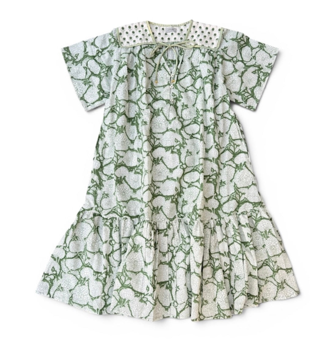 saruche shoulder patch dress kakigori Melon
