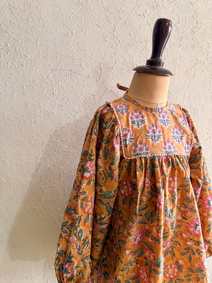 Balloon Sleeve Midi Retro Dress