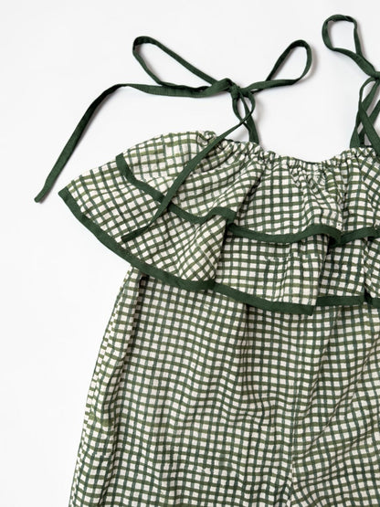 Double Ruffle Jump Suits / Romper