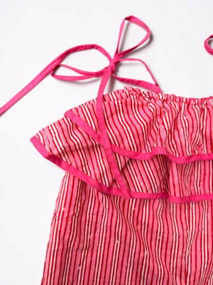 Double Ruffle Jump Suits / Romper