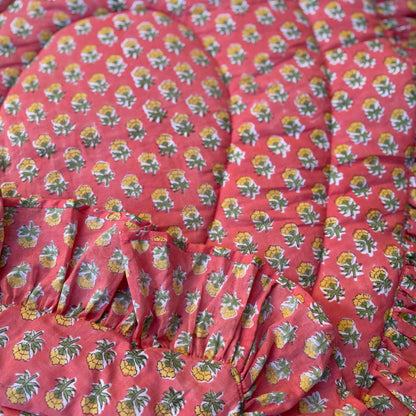 Baby Quilt Play Mat Heart Frill -Sunny Orange-