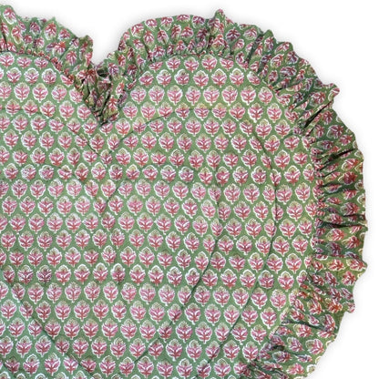 Baby Quilt Play Mat Heart Frill -Green-