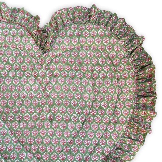 Baby Quilt Play Mat Heart Frill -Green-