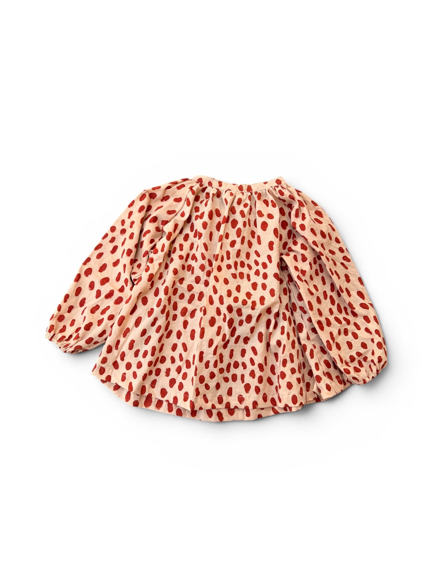 Leopard Print Block Print Blouse -Natural Dyed-