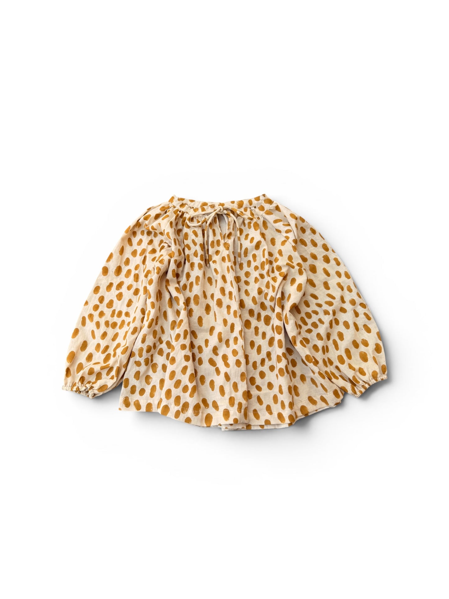 Leopard Print Block Print Blouse -Natural Dyed-