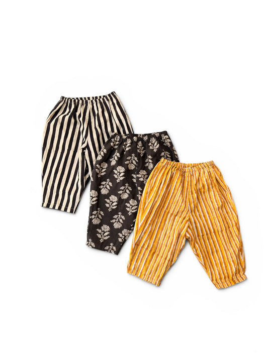 Harem Cropped Pants -Natural Dyed-