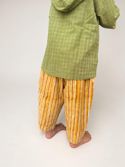 Harem Cropped Pants -Natural Dyed-