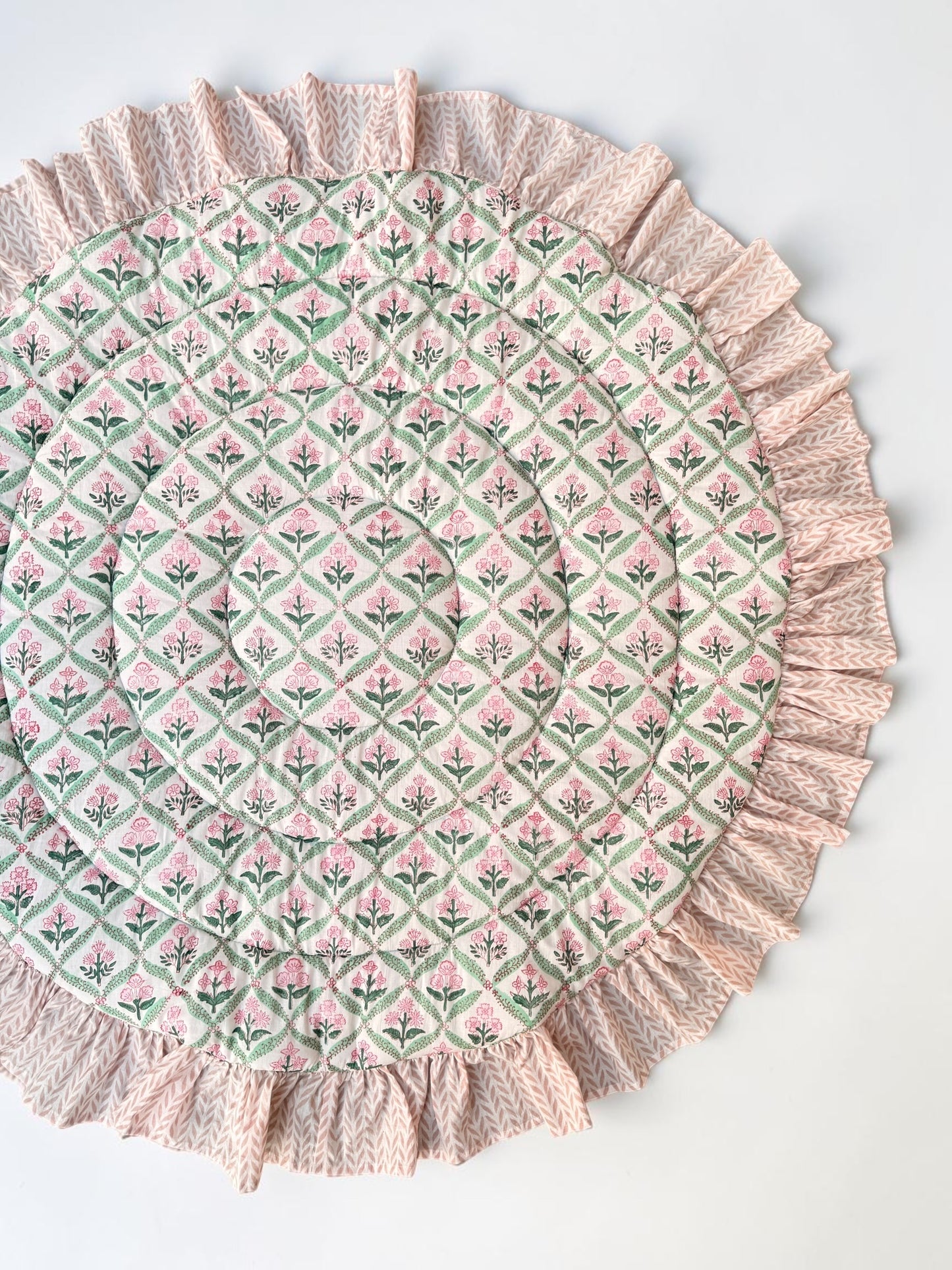 Round Ruffled Baby Play Mat