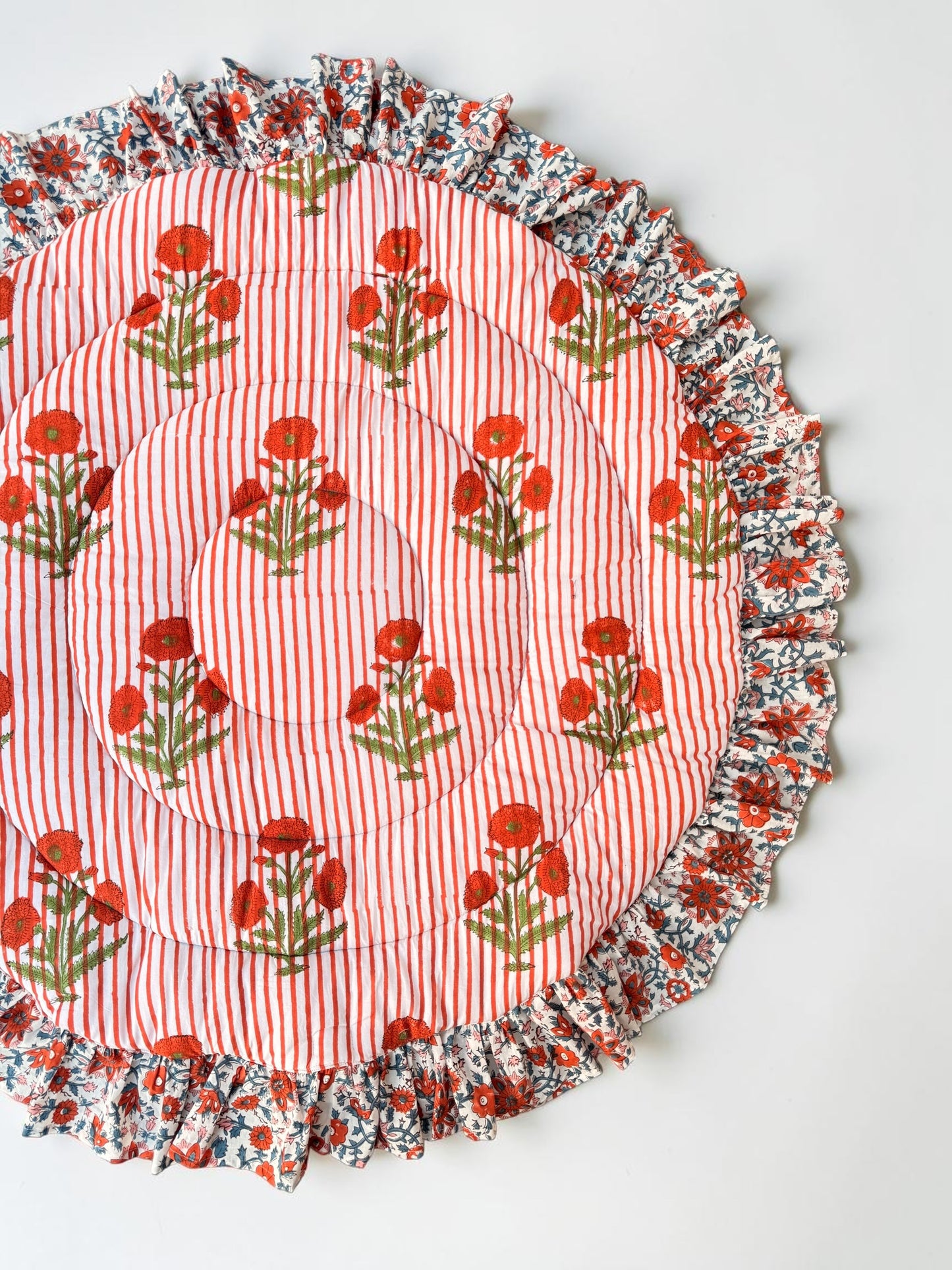 Round Ruffled Baby Play Mat