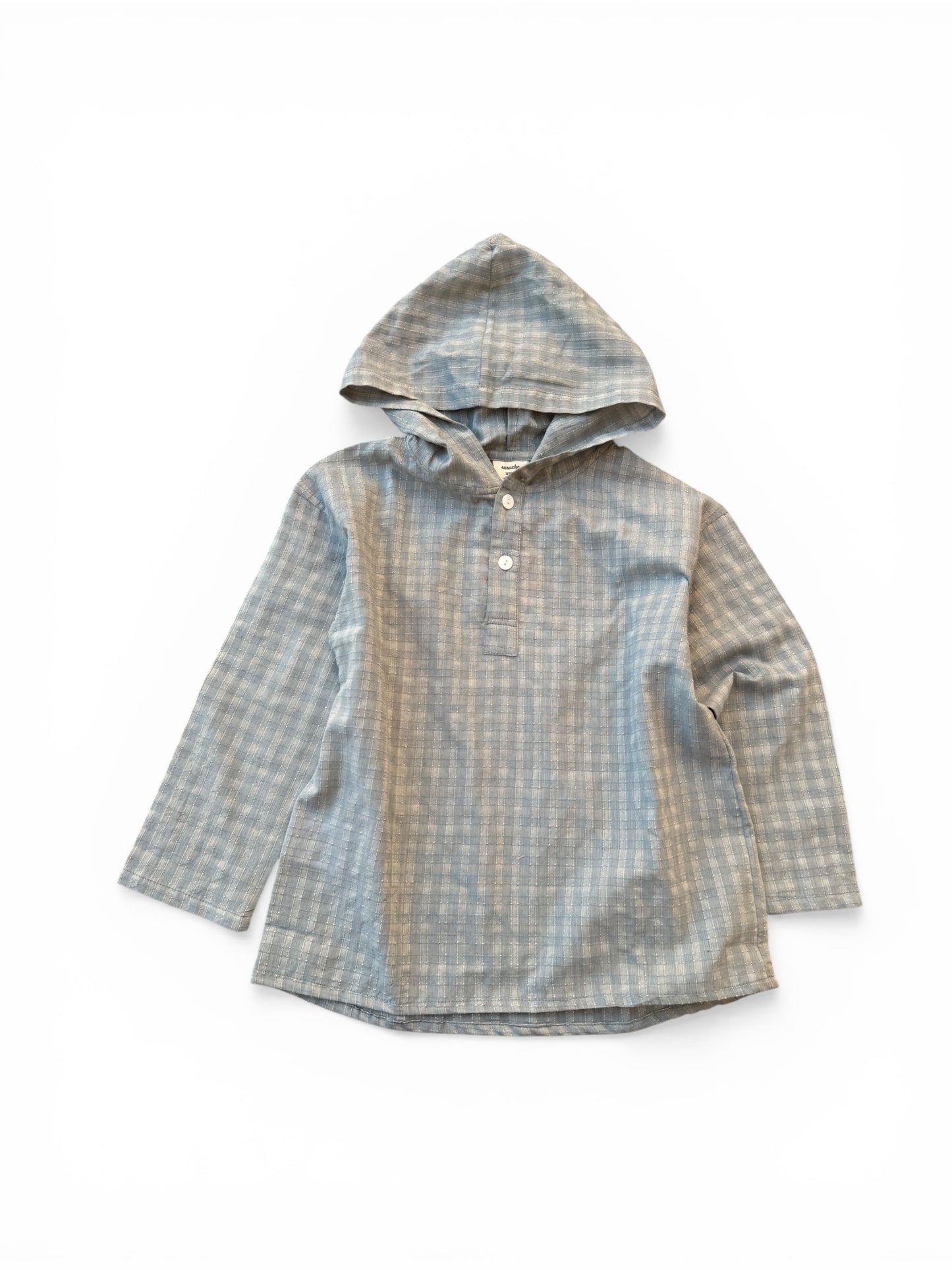 Kids Hooded Shirt, Handloom Cotton Pullover Shirts
