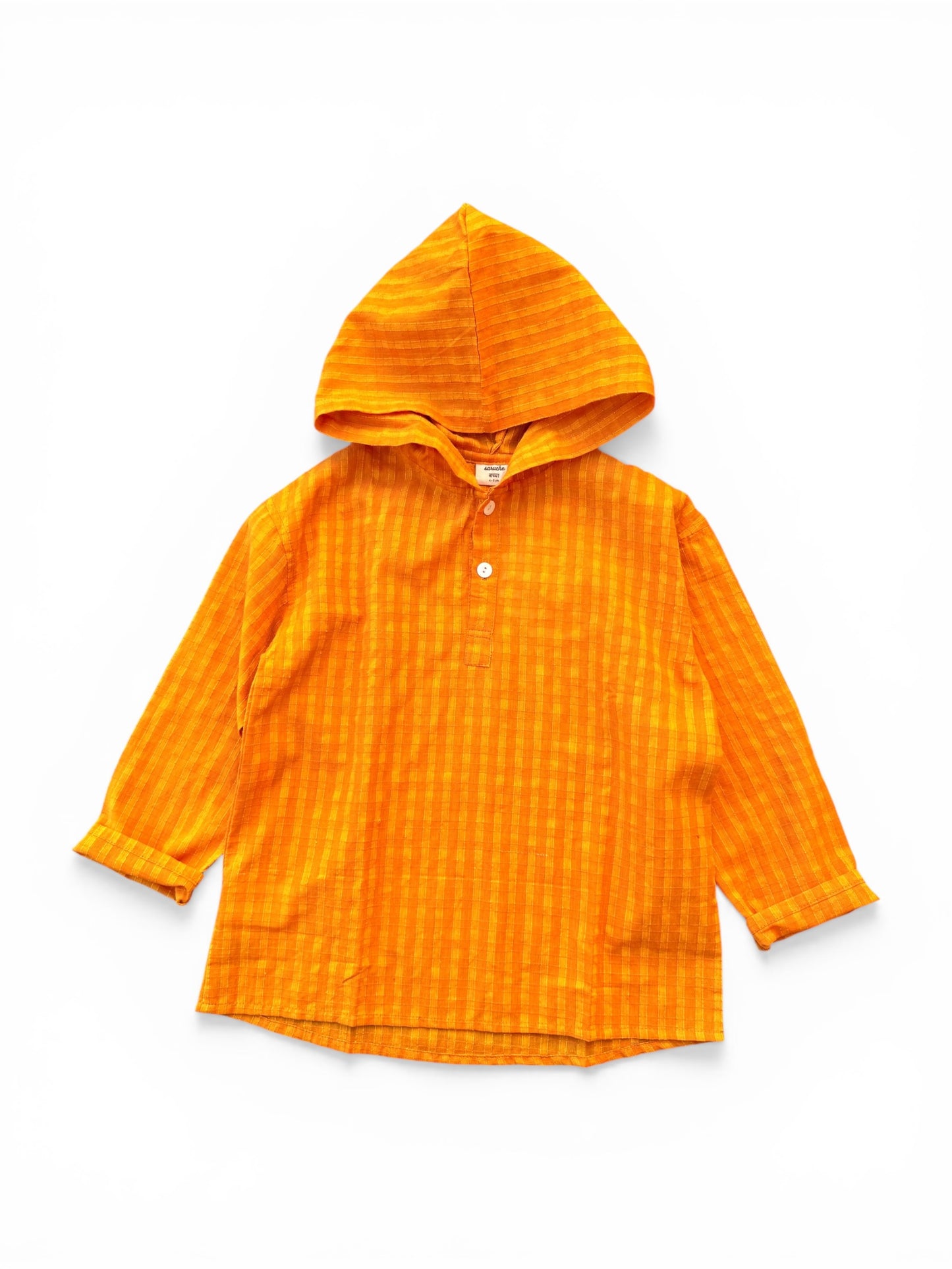Kids Hooded Shirt, Handloom Cotton Pullover Shirts