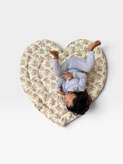 Baby Play Mat -Piping Heart Single Foam Only-
