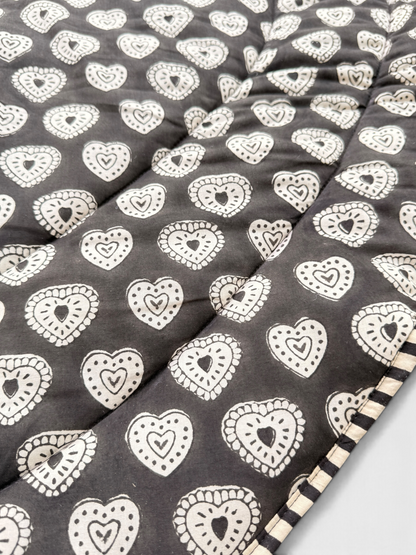 Baby Play Mat -Piping Heart Single Foam Only-