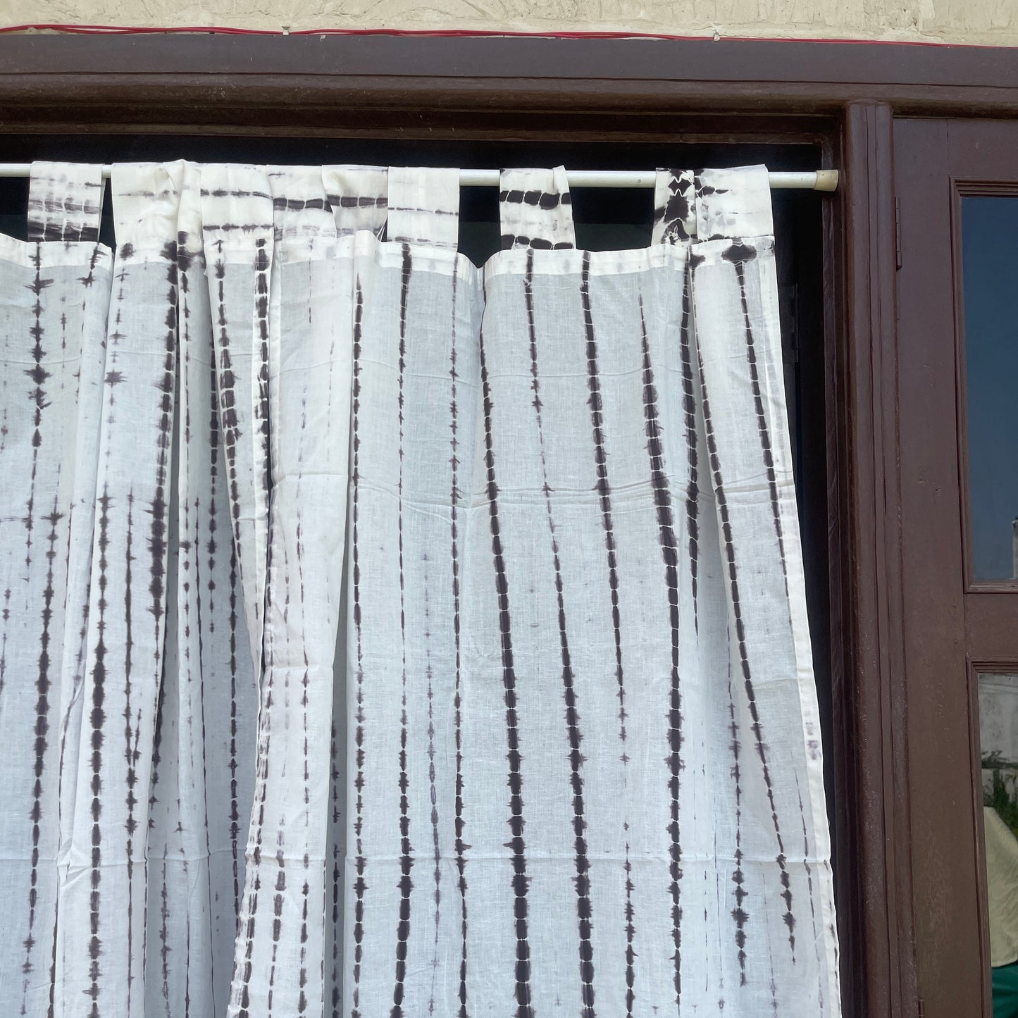 Japanese style Goodwill short - NOREN- Pair of Cotton Curtain SHIBORI