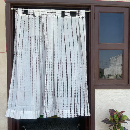Japanese style Goodwill short - NOREN- Pair of Cotton Curtain SHIBORI