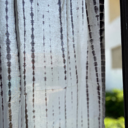 Japanese style Goodwill short - NOREN- Pair of Cotton Curtain SHIBORI